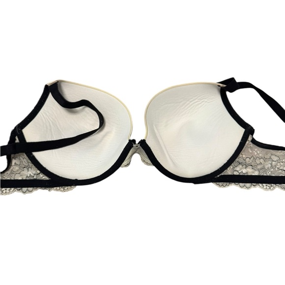 Victoria Secret Dream Angel Push Up Underwire Elegant Lace Trim Cream Bra 38D - Picture 7 of 8